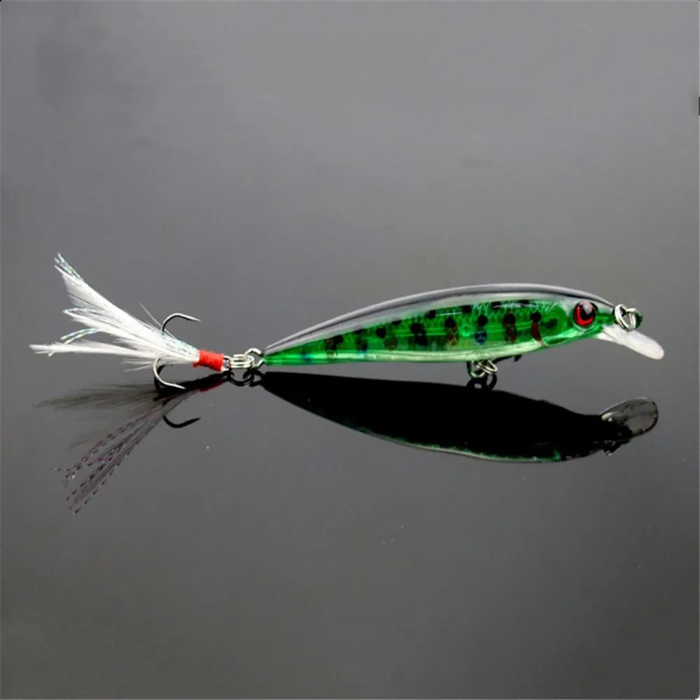 Minnow Magic β Feathered Hard Bait Crankbait (9cm / 7.2g) 1Pc