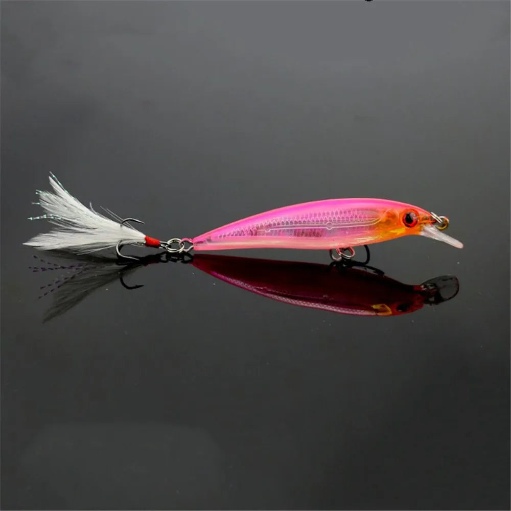 Minnow Magic β Feathered Hard Bait Crankbait (9cm / 7.2g) 1Pc