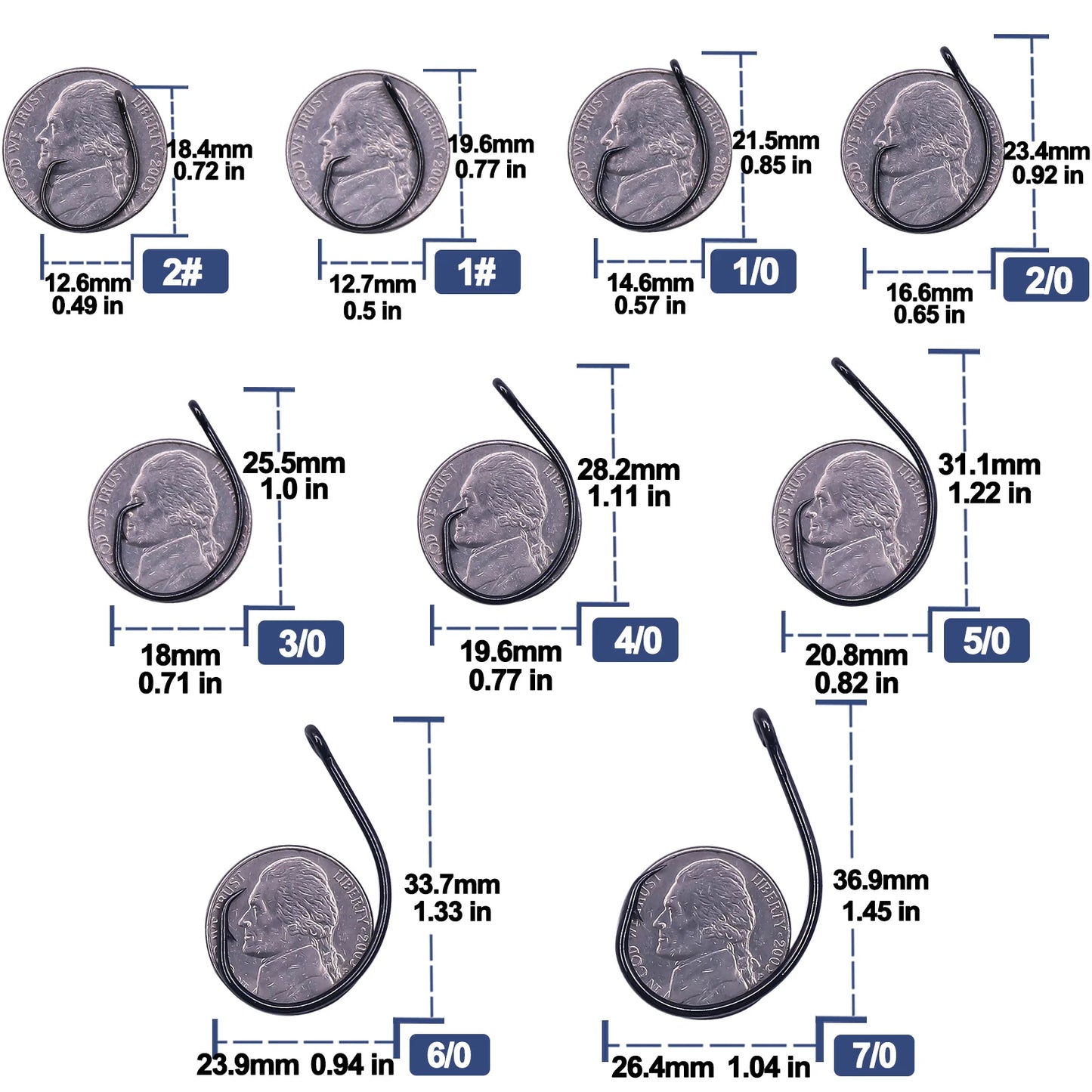 Bulk Circle Hooks for Live Bait Fishing – 25 to 50PCS