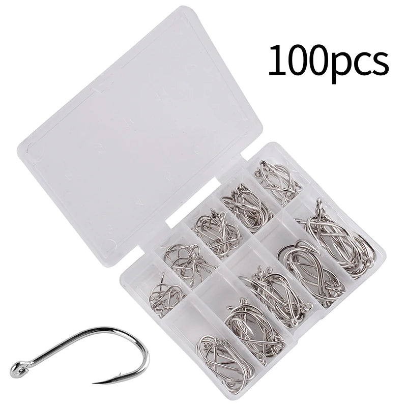 100-Piece High Carbon Steel Fishing Hook Set – Built for Wome Who Fish with Precision