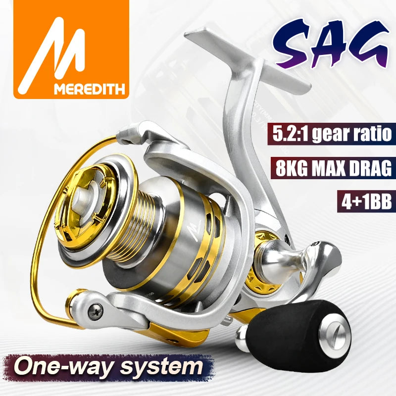 MEREDITH Spinning Reel 1000β7000 β Power, Precision & Style for Every Cast