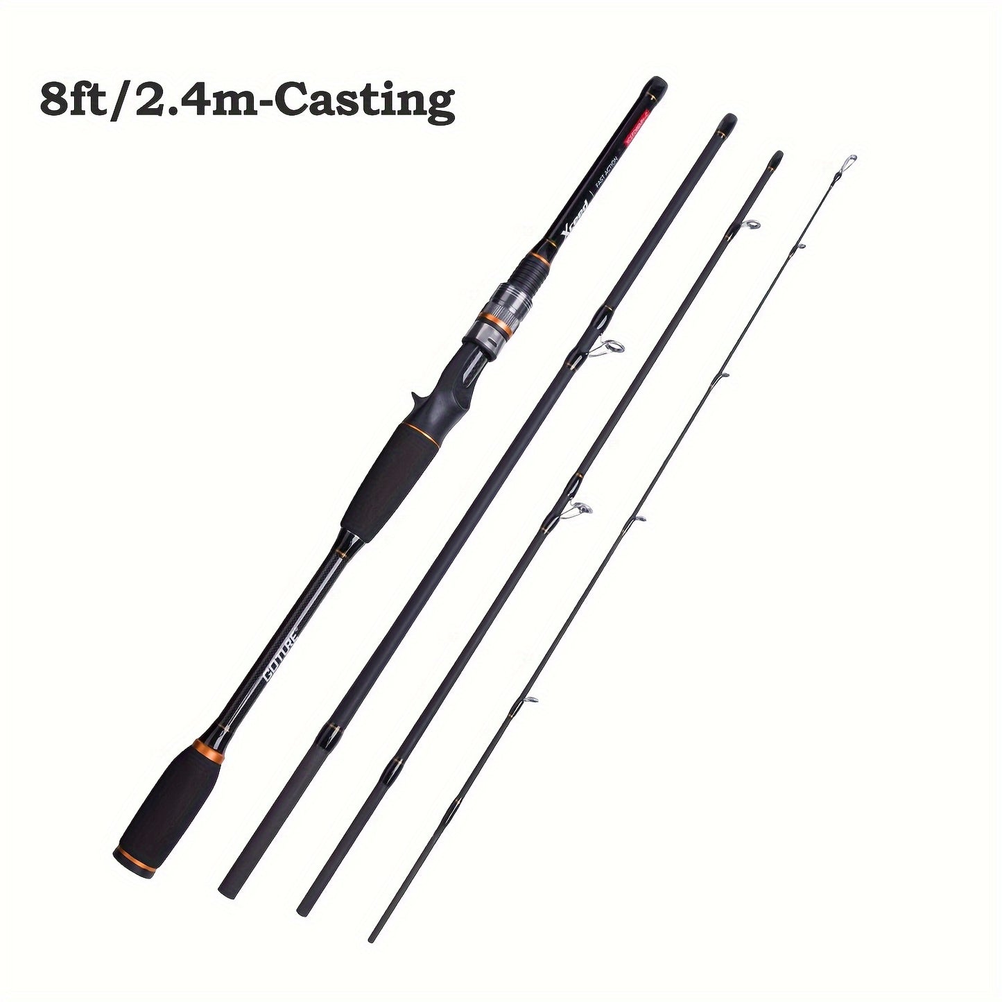 πββοΈ Goture Carbon 4-Piece Travel Fishing Rod β Spinning/Casting Combo with Tube Bag