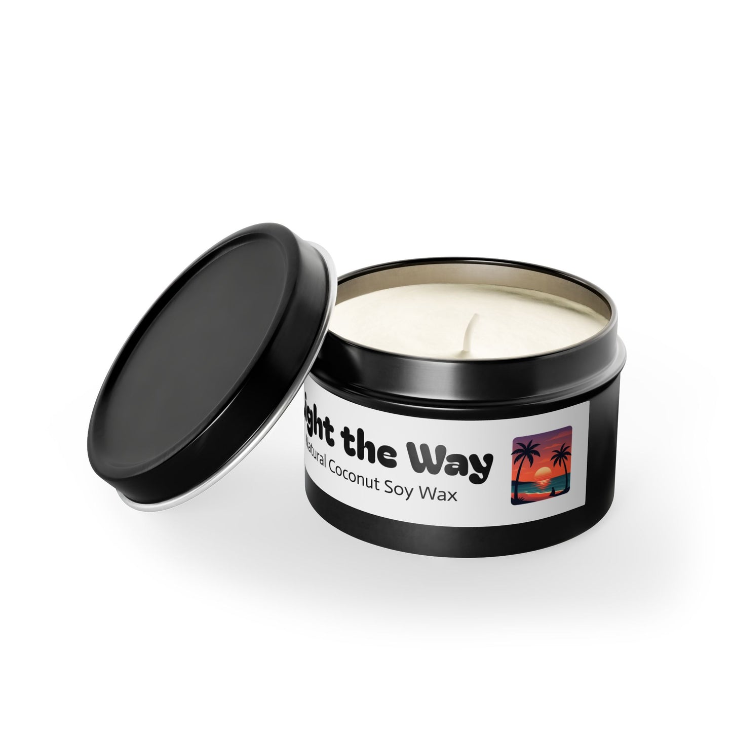 🕯️ Natural Coconut Soy Wax Tin Candles – Light the Way to Your Next Catch