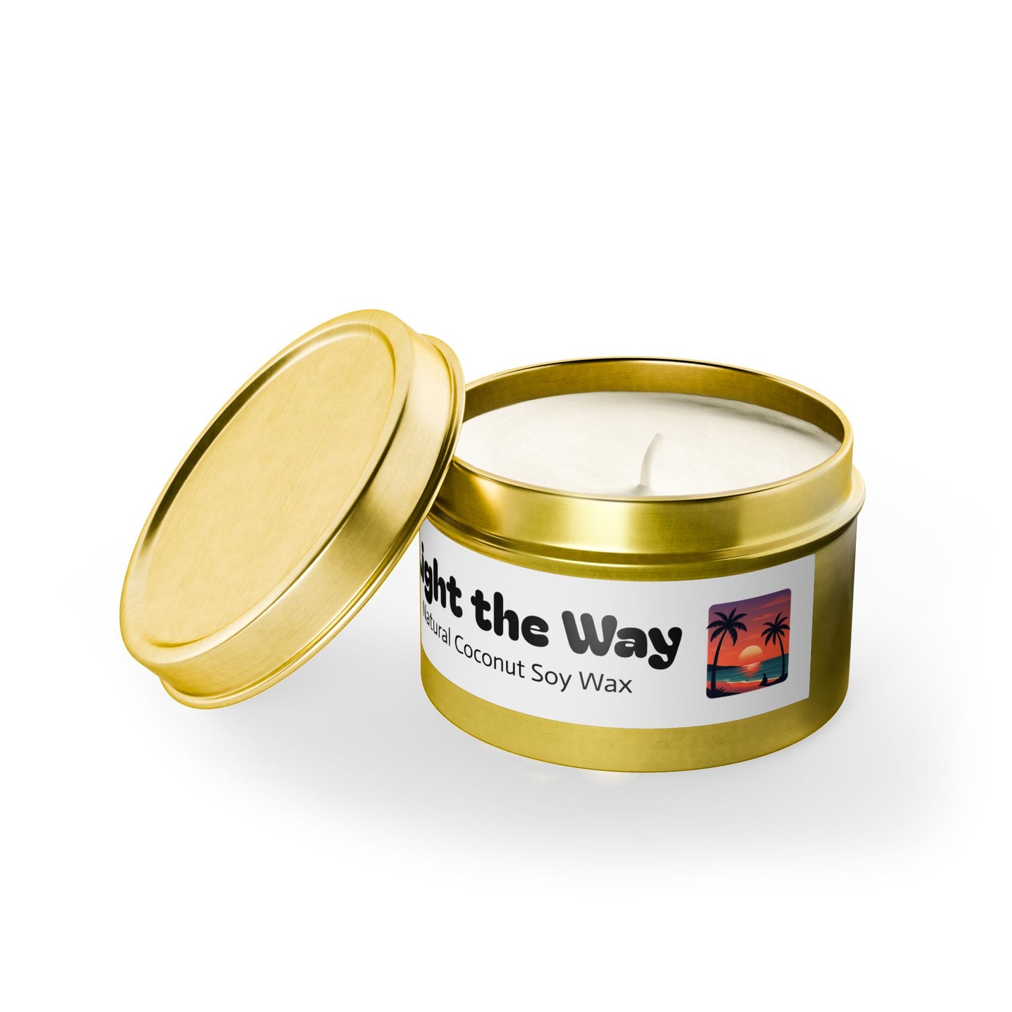 🕯️ Natural Coconut Soy Wax Tin Candles – Light the Way to Your Next Catch