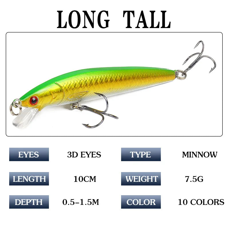 1 Pc Minnow Hard Bait Fishing Lure