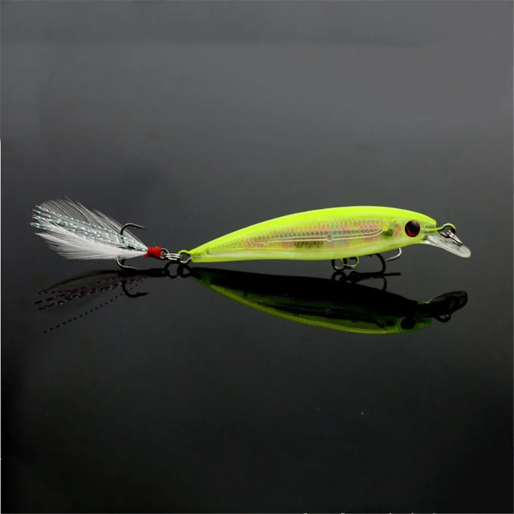 Minnow Magic – Feathered Hard Bait Crankbait (9cm / 7.2g) 1Pc