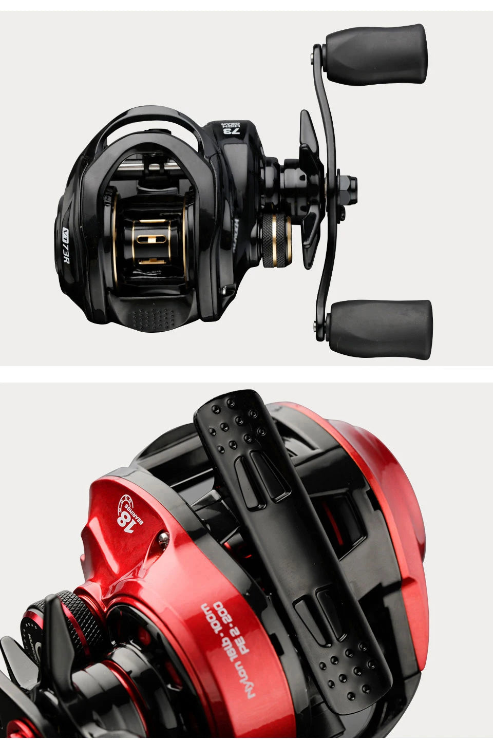 High-Speed Baitcasting Reel – 7.3:1 Gear Ratio, 8KG Max Drag