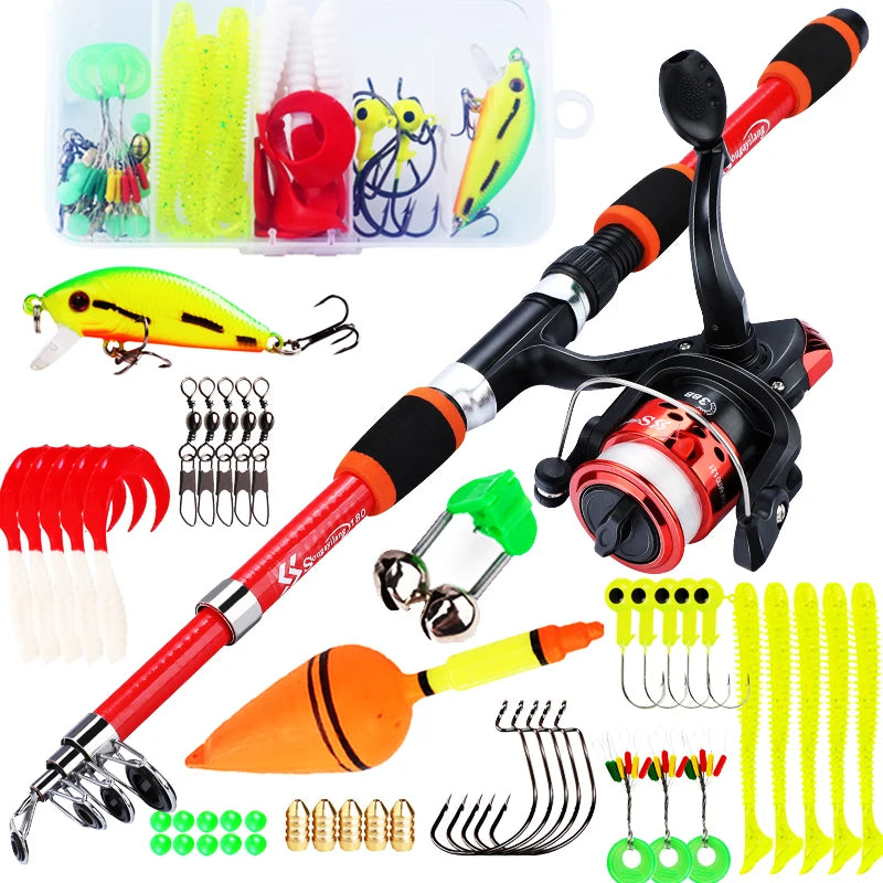 Youth Telescopic Fishing Rod & Reel Combo – 1.8M Full Kit for Confident Young Anglers