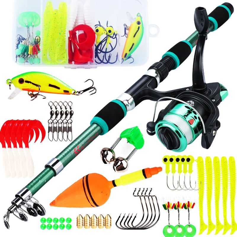Youth Telescopic Fishing Rod & Reel Combo – 1.8M Full Kit for Confident Young Anglers