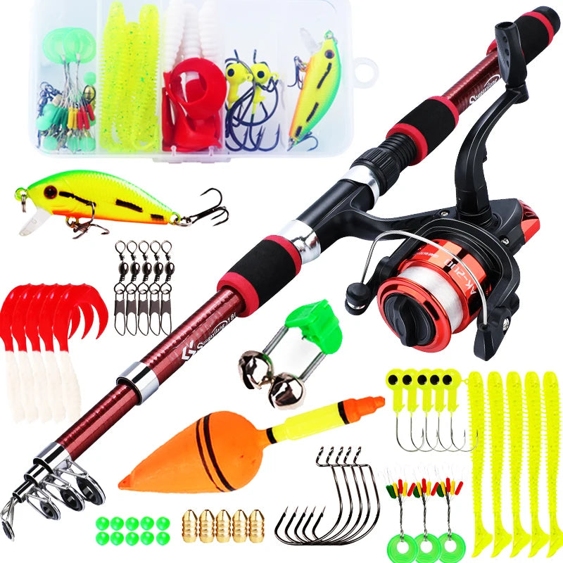 Youth Telescopic Fishing Rod & Reel Combo – 1.8M Full Kit for Confident Young Anglers