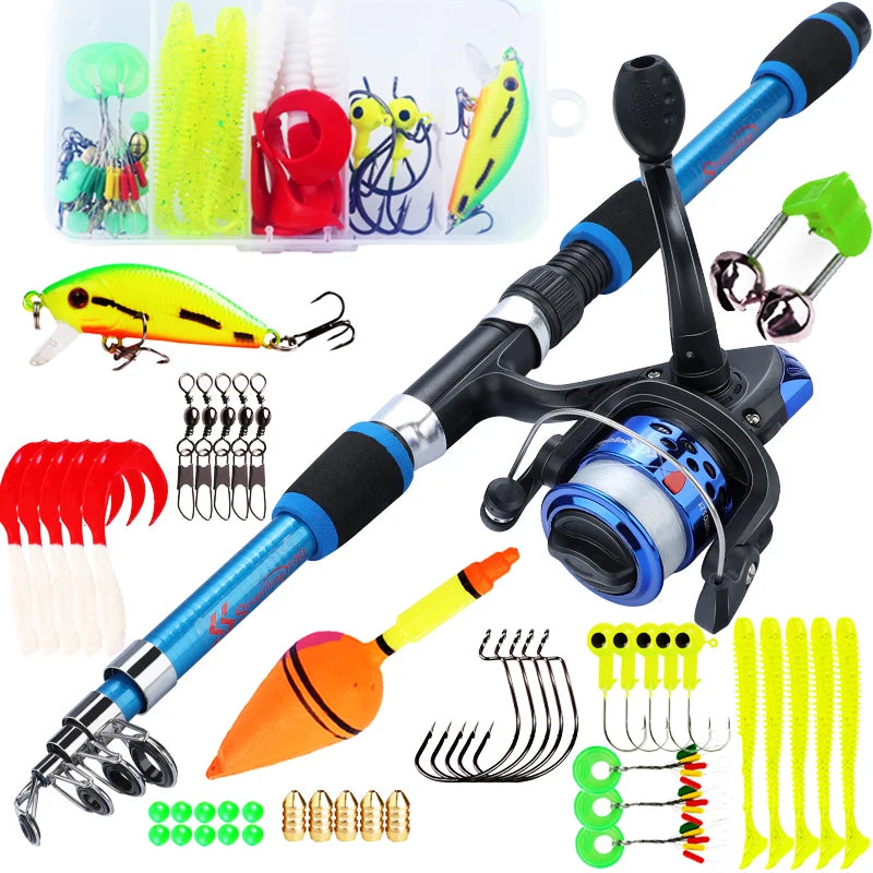 Youth Telescopic Fishing Rod & Reel Combo – 1.8M Full Kit for Confident Young Anglers
