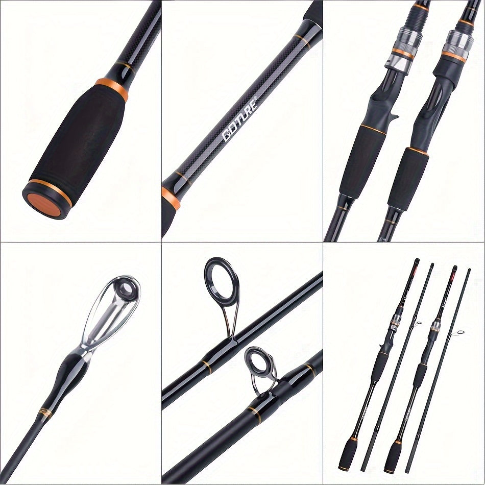 🏄‍♂️ Goture Carbon 4-Piece Travel Fishing Rod – Spinning/Casting Combo with Tube Bag